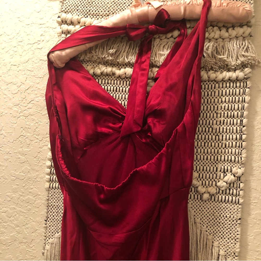 Cache Silk Vintage Dress Red Size 4 - Picture 15 of 15